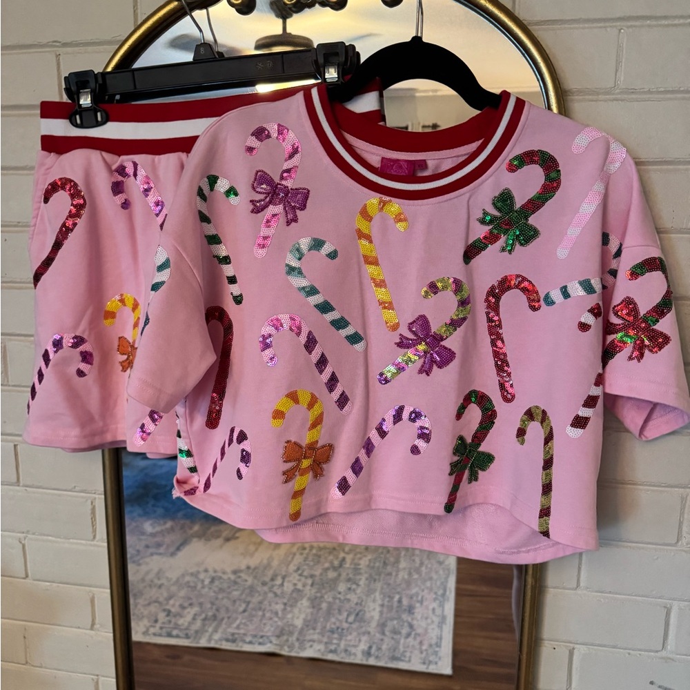 QUEEN OF SPARKLES Pink Candy Cane Set